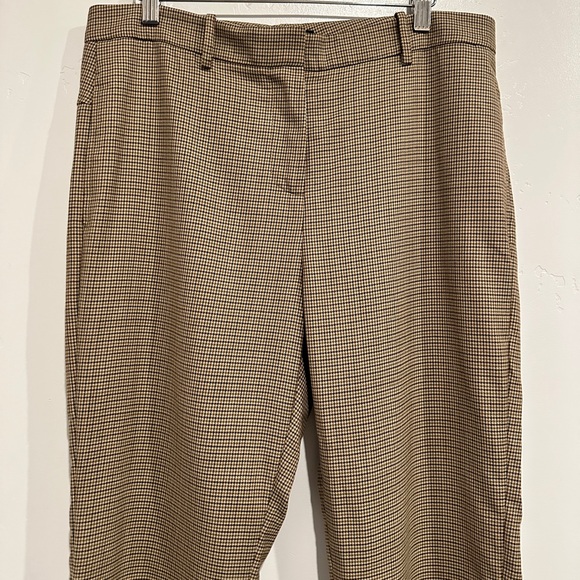 NILI LOTAN Tel Aviv Houndstooth Wool Slim-Leg Pants Size 10 - Picture 6 of 10